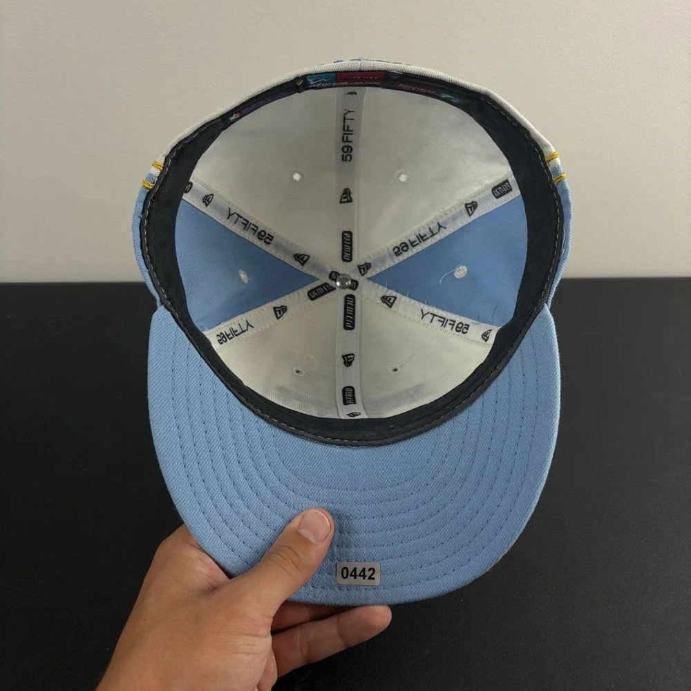 Vintage Carmelo Anthony Denver Nuggets 15 New Era 59FIFTY Fitted Hat White 7 1/2